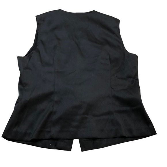 Vtg Star C.C.C. Black Silky Polyester Spandex Dressy Vest, Classy Western Wear - Picture 2 of 6